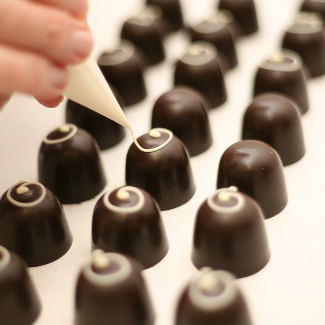 Decorating Griottine chocolates  - Square.JPG